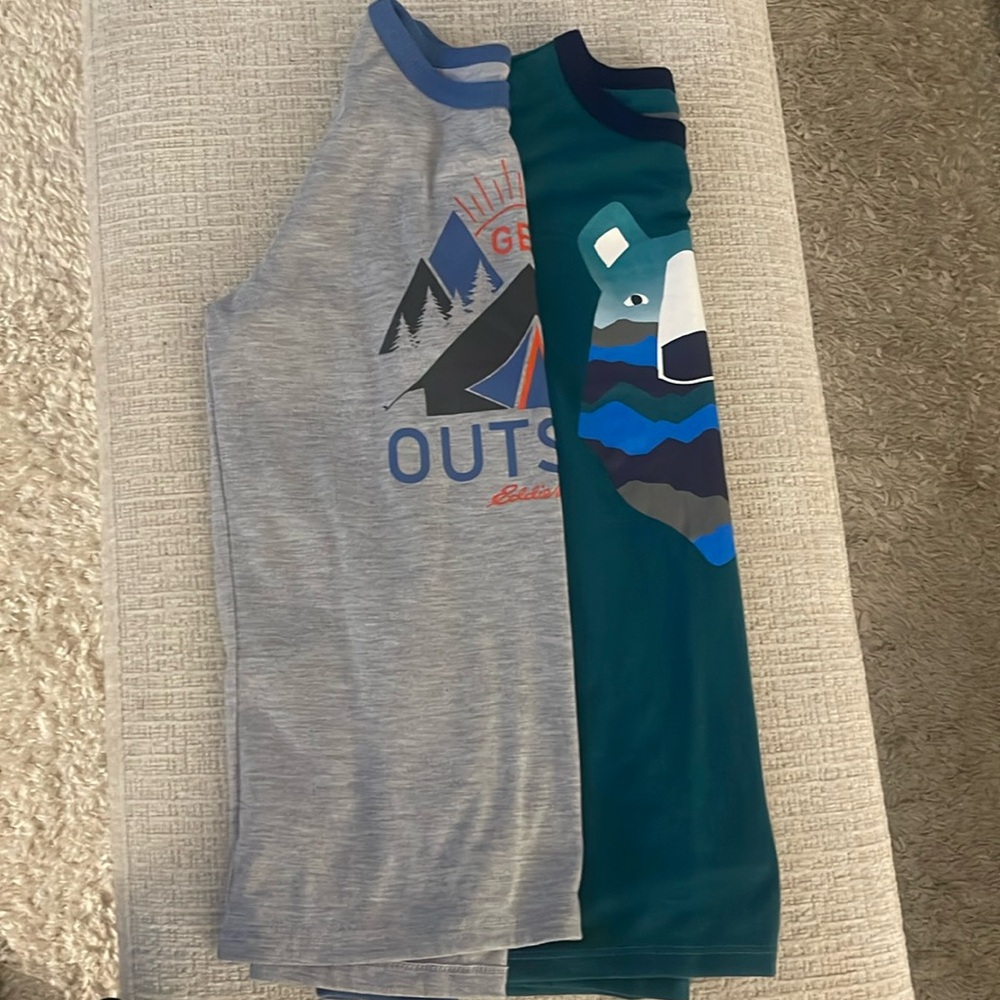 Eddie Bauer T-Shirt/Pajama Set of two Top Size M (10/12) EUC